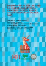 Philosophical Reflection on Historiographical and Prospective Tasks of Contemporary Public Law: Collection of Scientific Papers Based on the Outcomes of the Second International Scientific Conference to Mark the 80th Anniversary of the Soviet Victory over Nazi Germany (Ekaterinburg, November 10, 2025)
